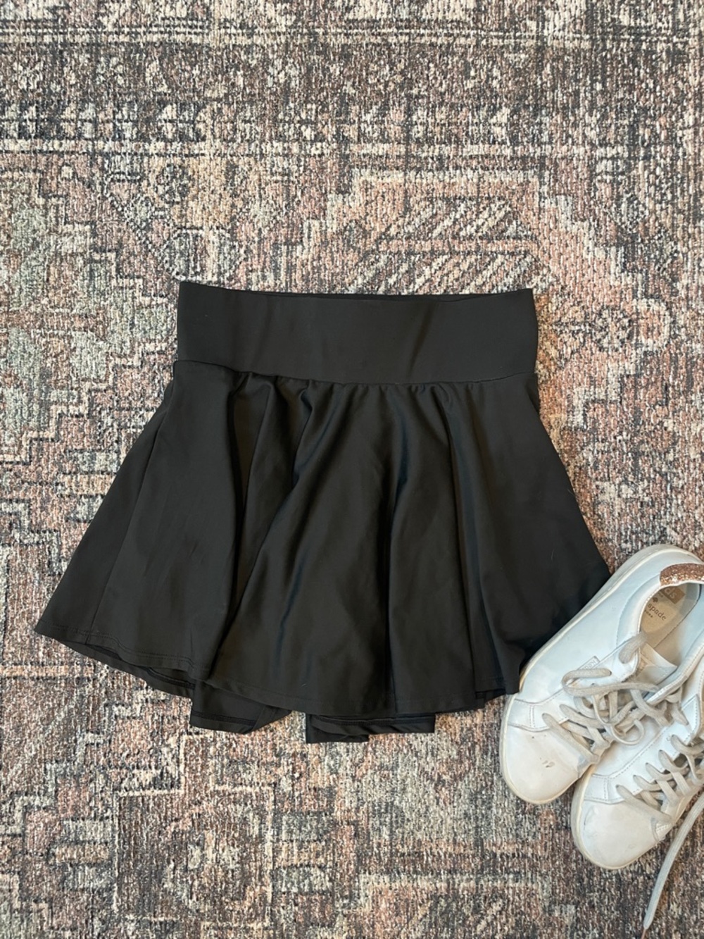 Black Athletic Skort Small Tennis Golf Pickleball Skirt Shorts Pockets High Rise